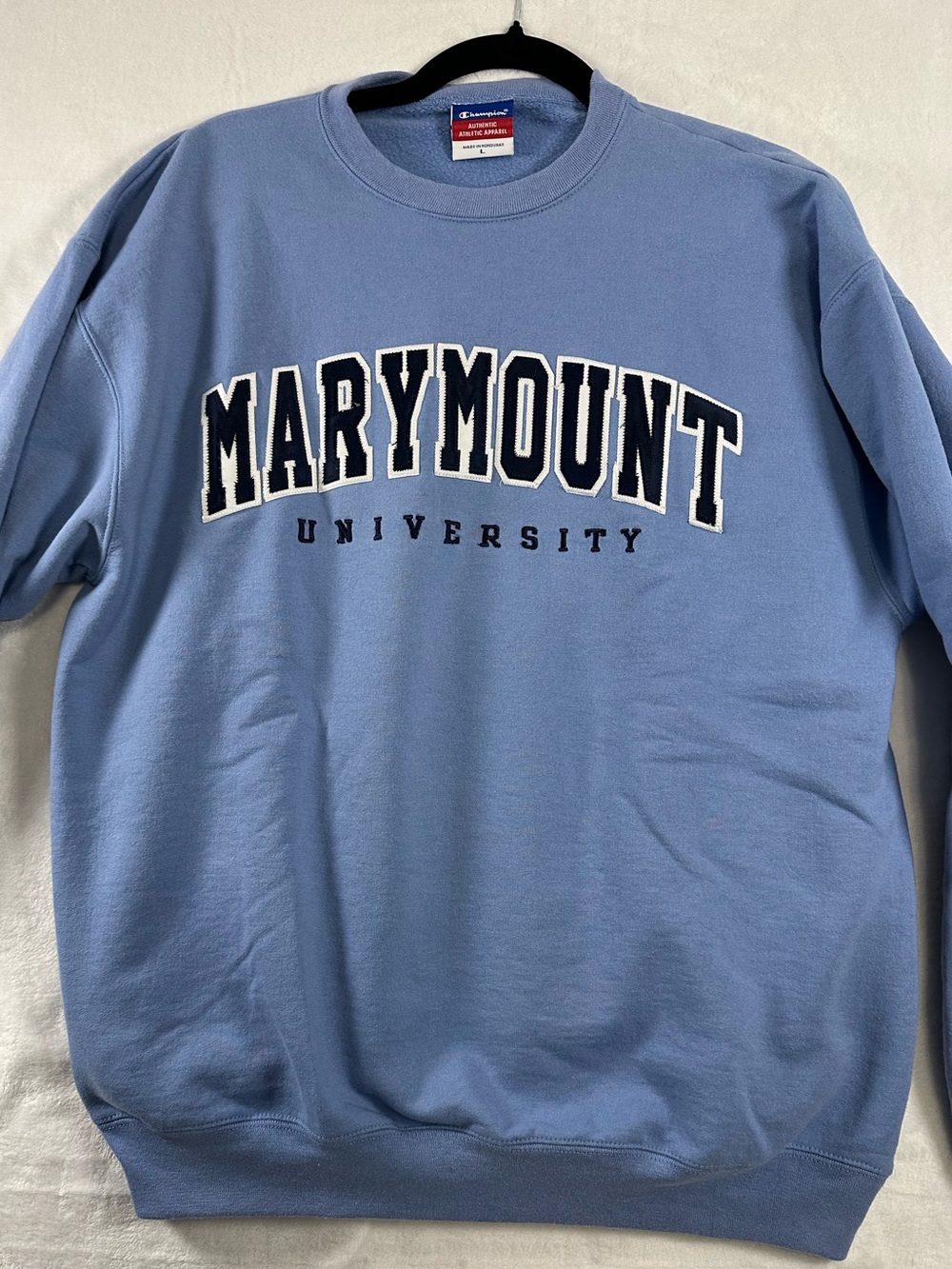 Champion Marymount University Light Blue Crewneck Sweatshirt